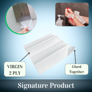 Quilted 2Ply Ultraslim Paper Hand Towel Virgin White