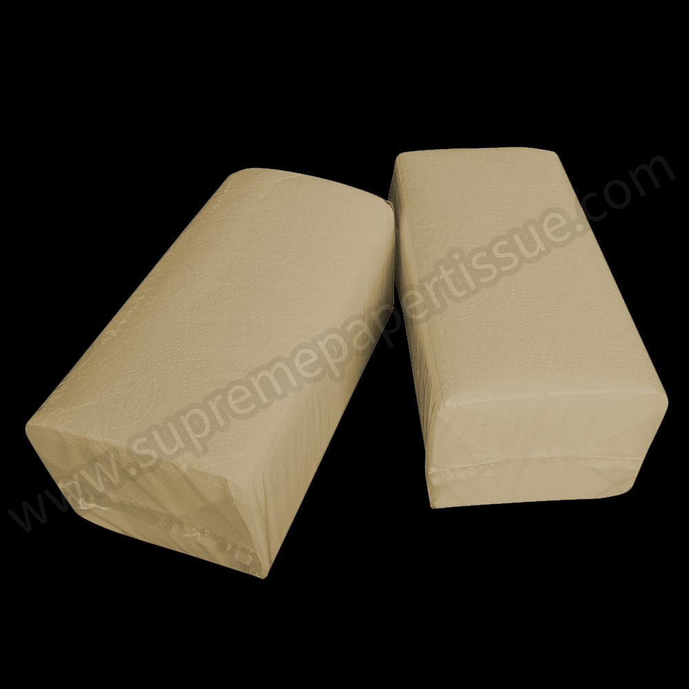 Interfold Wipe Towel 1/2 Fold Bamboo Natural Brown